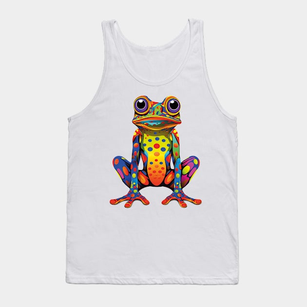 Cute Multicoloured Frog For Frog Lovers Tank Top by ArtLegend99